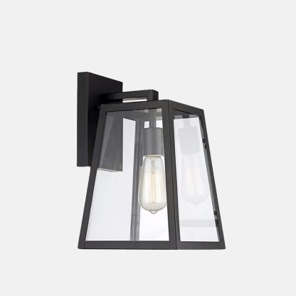 Minimalist Riofu Metal Geometric Black Wall Lamp Outdoor 
