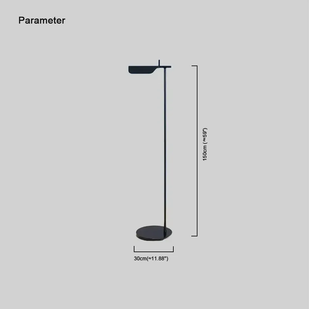 Modern Metal Acrylic Right angle Black Floor Lamp Living Room