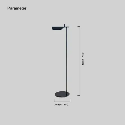 Modern Metal Acrylic Right angle Black Floor Lamp Living Room