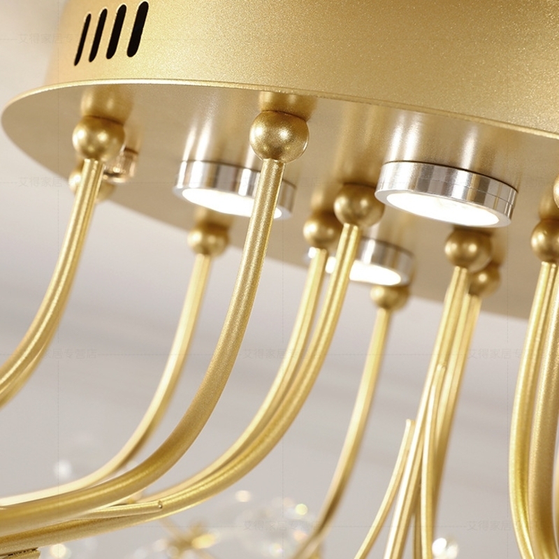 Royal Dendritic Ceiling Light Gold Glass Riofu 