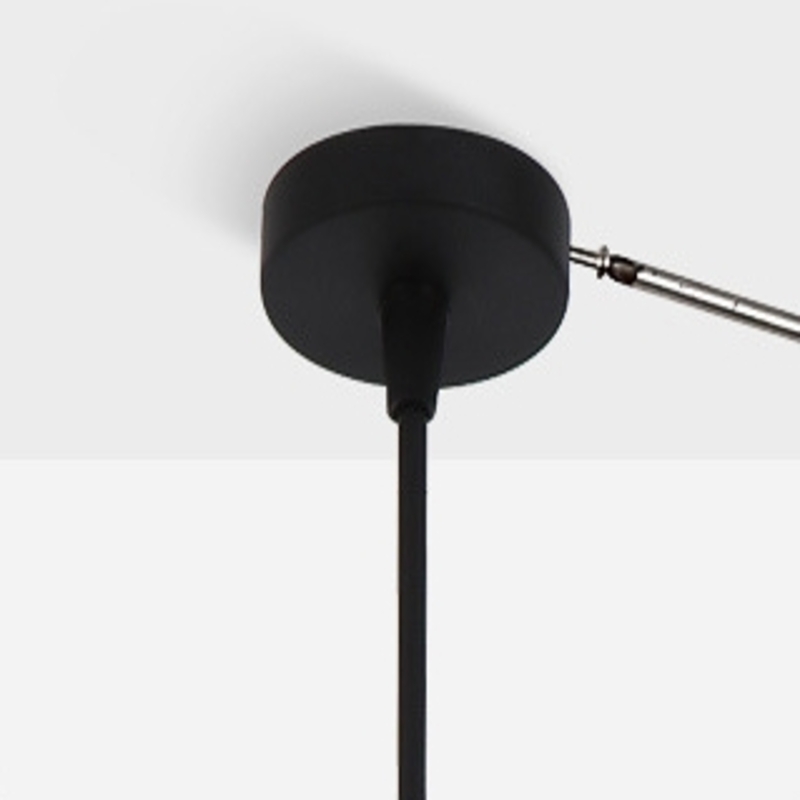 Minimalist Straight Pendant Light Black Metal Riofu 