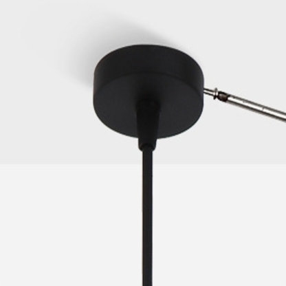 Minimalist Straight Pendant Light Black Metal Riofu 
