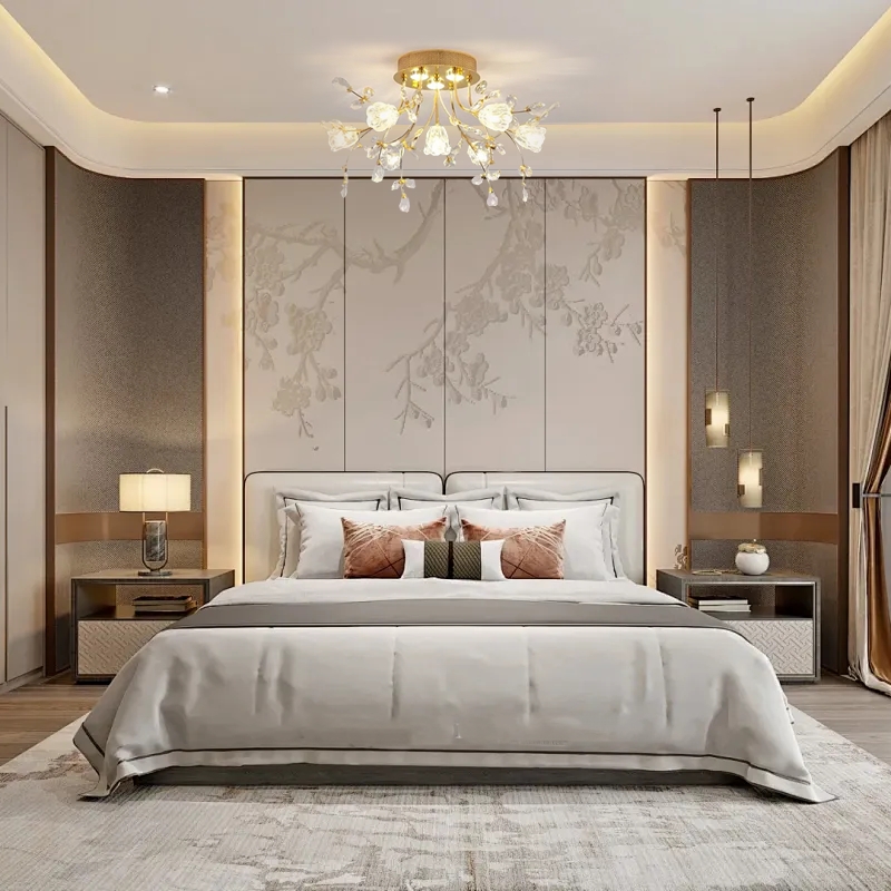 Royal Dendritic Ceiling Light Gold Glass Riofu 