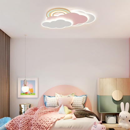 Modern Cloud Rainbow Ceiling Light Multicolor Metal Acrylic Riofu 