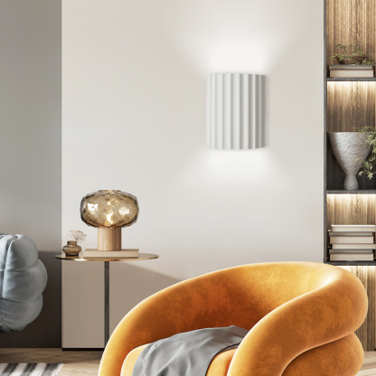 Modern Cylindrical Wall Lamp Dark Blue Orange Resin Riofu 