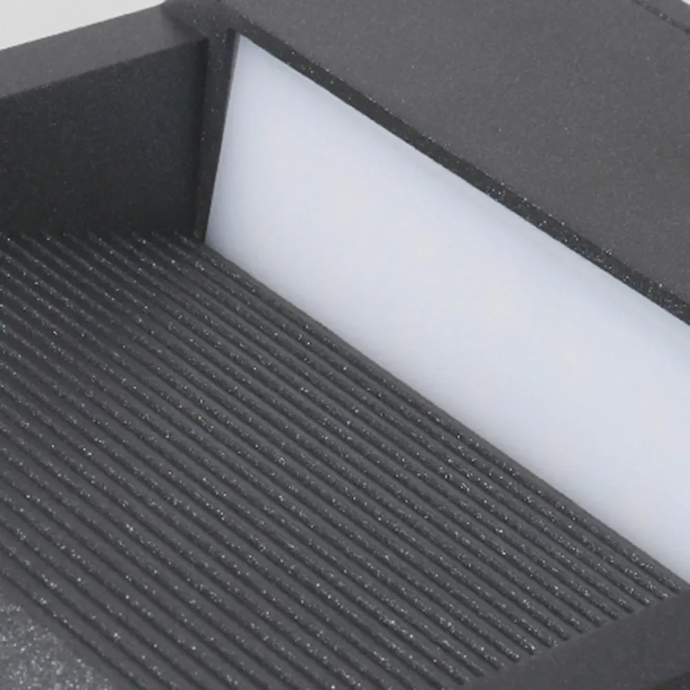 Modern Metal Acrylic Round Square Black Outdoor Deck Light