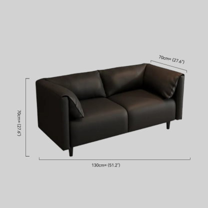 Nordic Cat Anti-scratch Leather Black Sofa Living Room