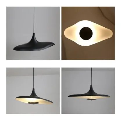 Modern Resin Metal Unusual Hooded Pendant Light Living Room