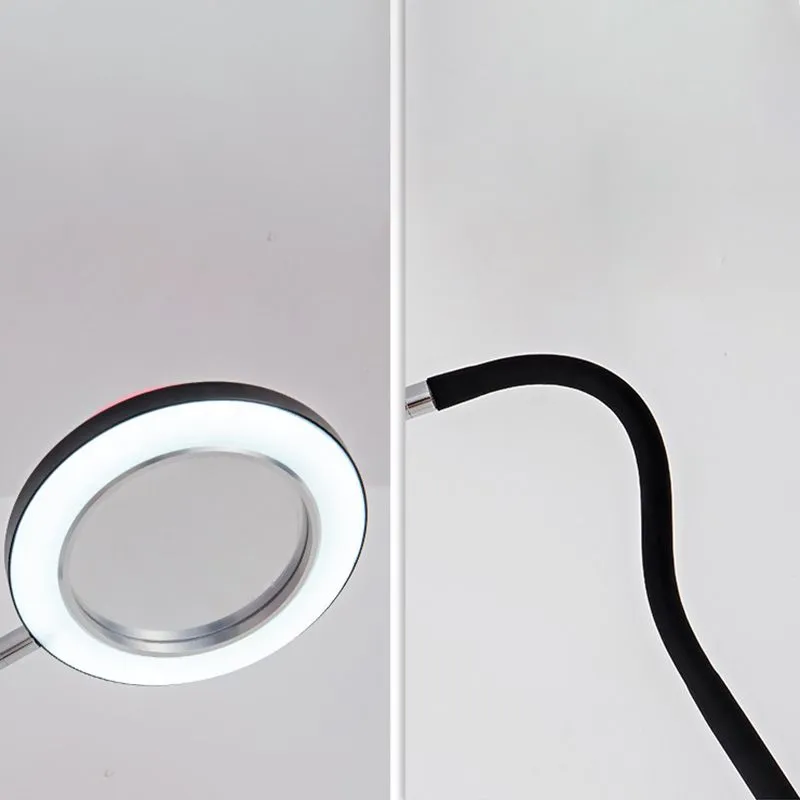 Modern Metal Half Round Black Floor Lamp Bedroom