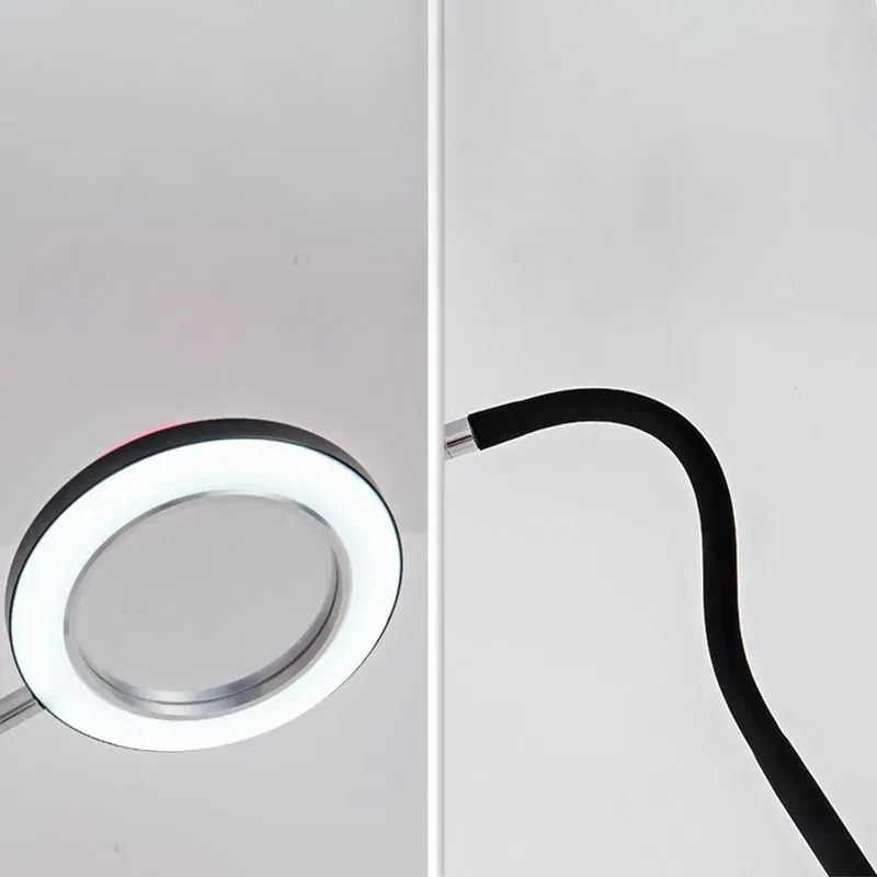 Modern Metal Half Round Black Floor Lamp Bedroom