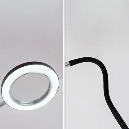 Modern Metal Half Round Black Floor Lamp Bedroom