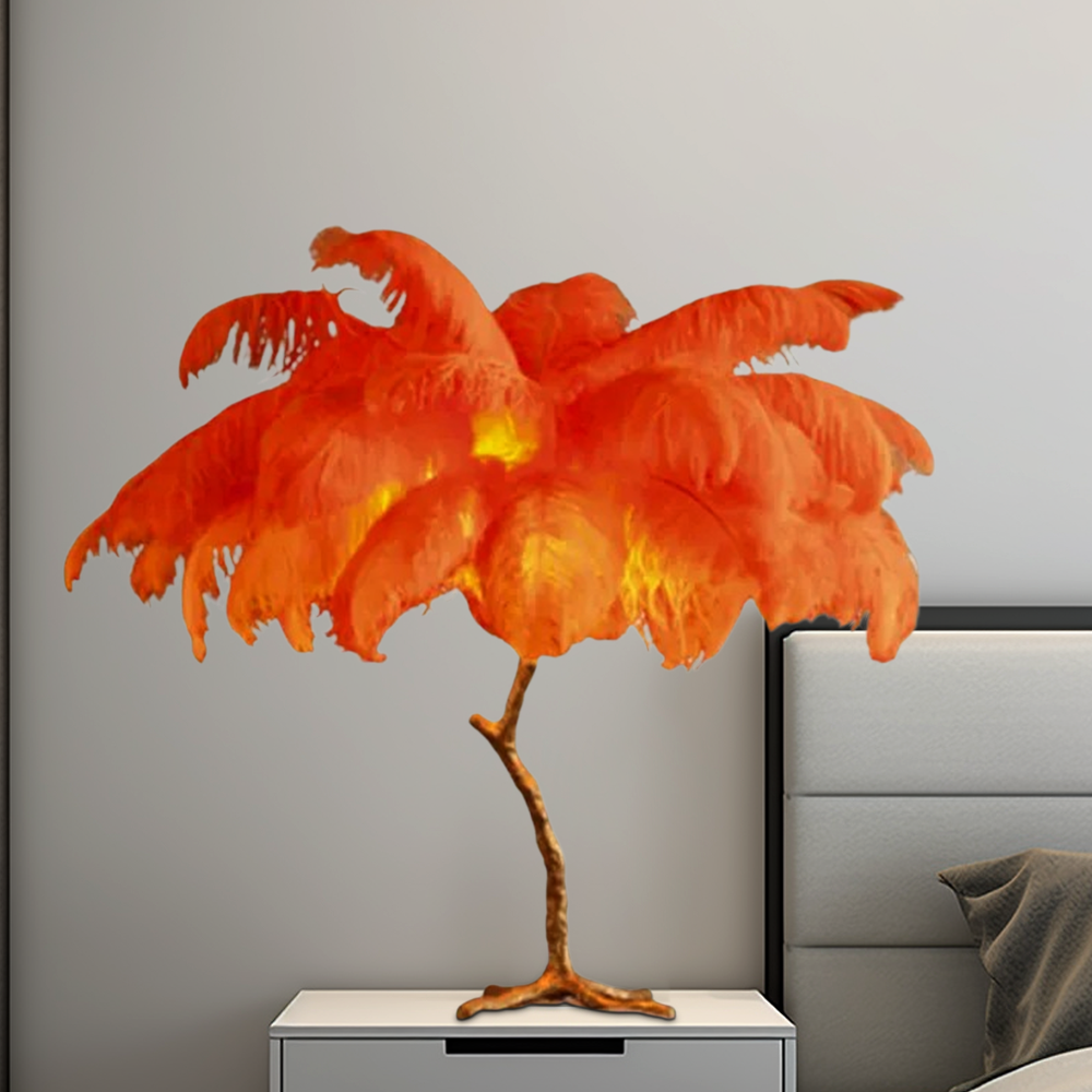 Art Deco Feather Dendritic Floor Lamp 10 Color Living Room