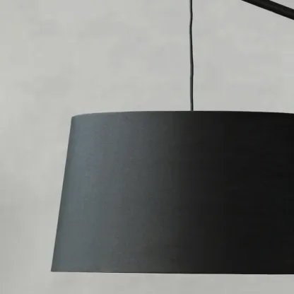 Modern Metal Fabric Hooded Black Floor Lamp Bedroom