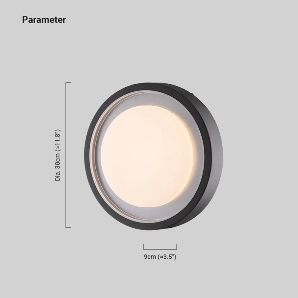 Modern Outdoor Wall Lamp/ Flush Mount Ceiling Light Black