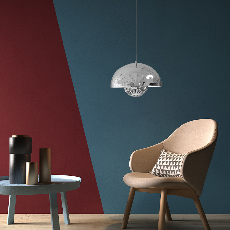 Morandi Colorful Metal Art Deco Pendant Light Metal Bedroom