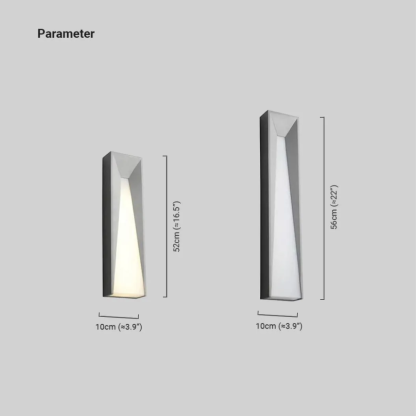 Industrial Metal Rectangular Passage Black/White Wall Lamp