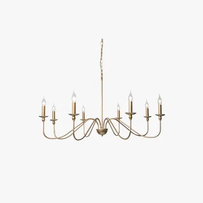 Retro Metal Candle Bedroom Chandelier Pendant Light Black/Gold