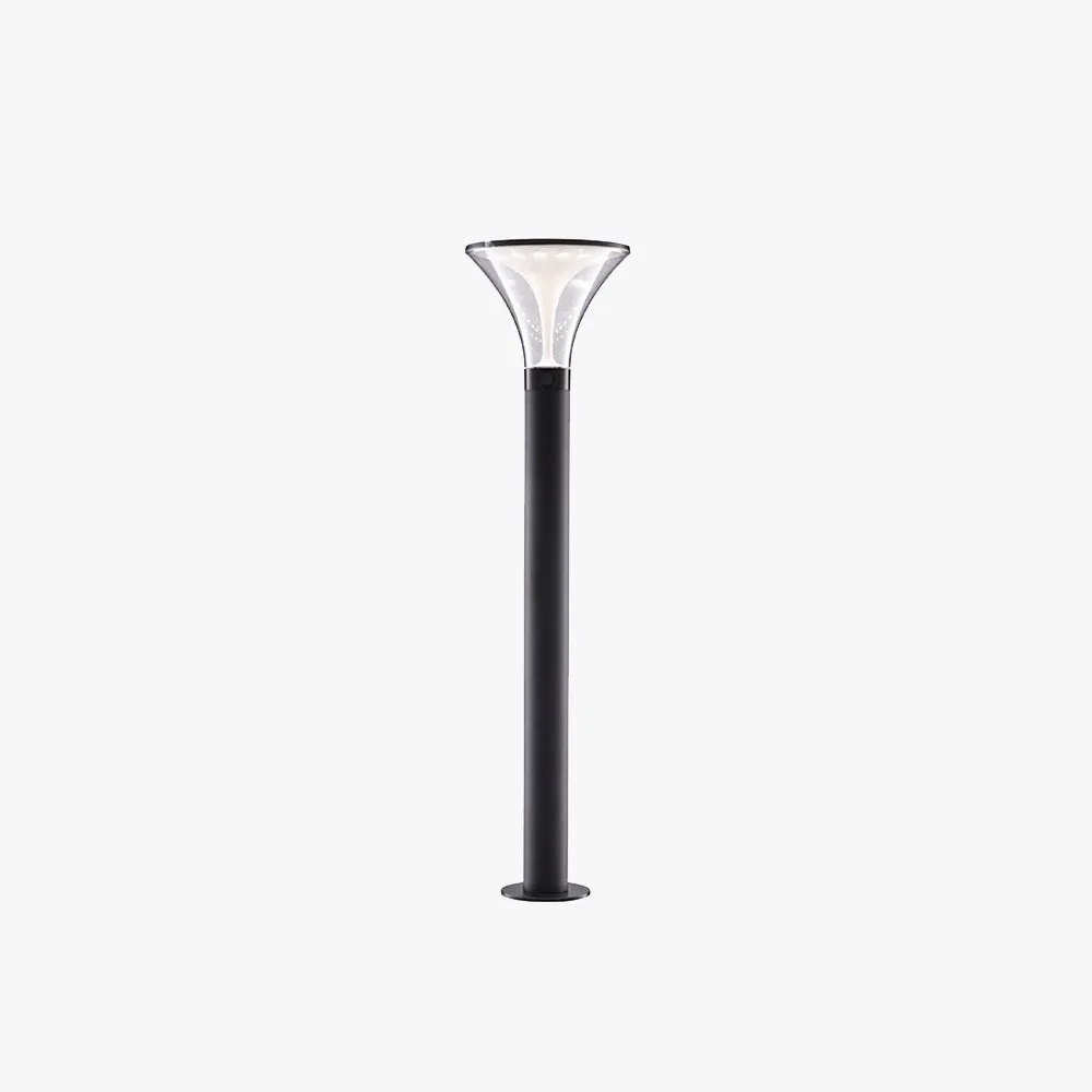 Modern Metal Cylindrical Black Floor Lamp Outdoor