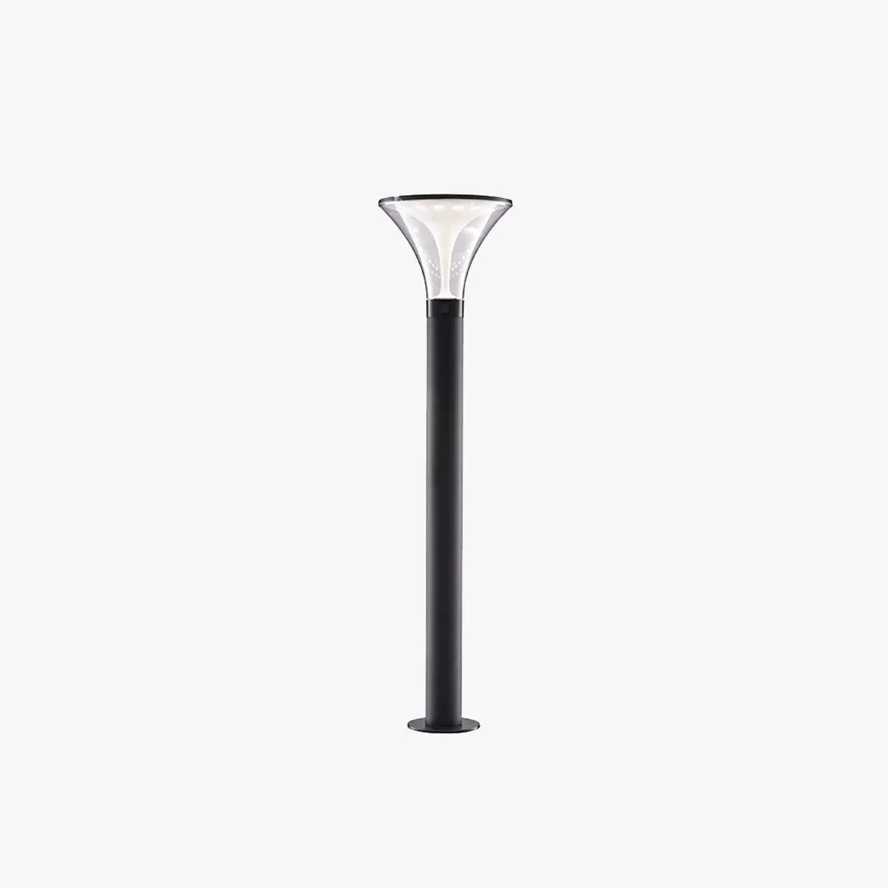 Modern Metal Cylindrical Black Floor Lamp Outdoor