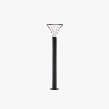 Modern Metal Cylindrical Black Floor Lamp Outdoor