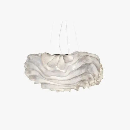 Art Deco Metal White Silver Gold Cloudy Bedroom Pendant Light
