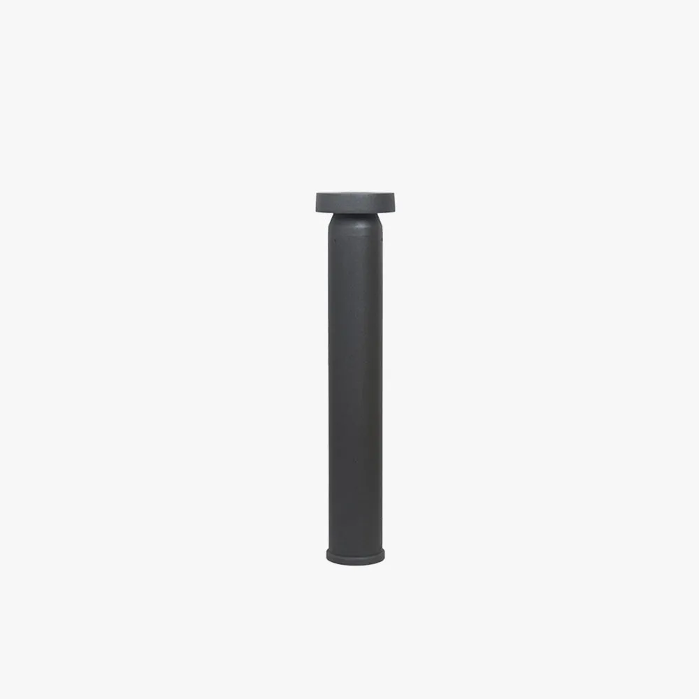 Minimalist Metal Acrylic Cylinder Black Outdoor Path Light