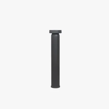Minimalist Metal Acrylic Cylinder Black Outdoor Path Light