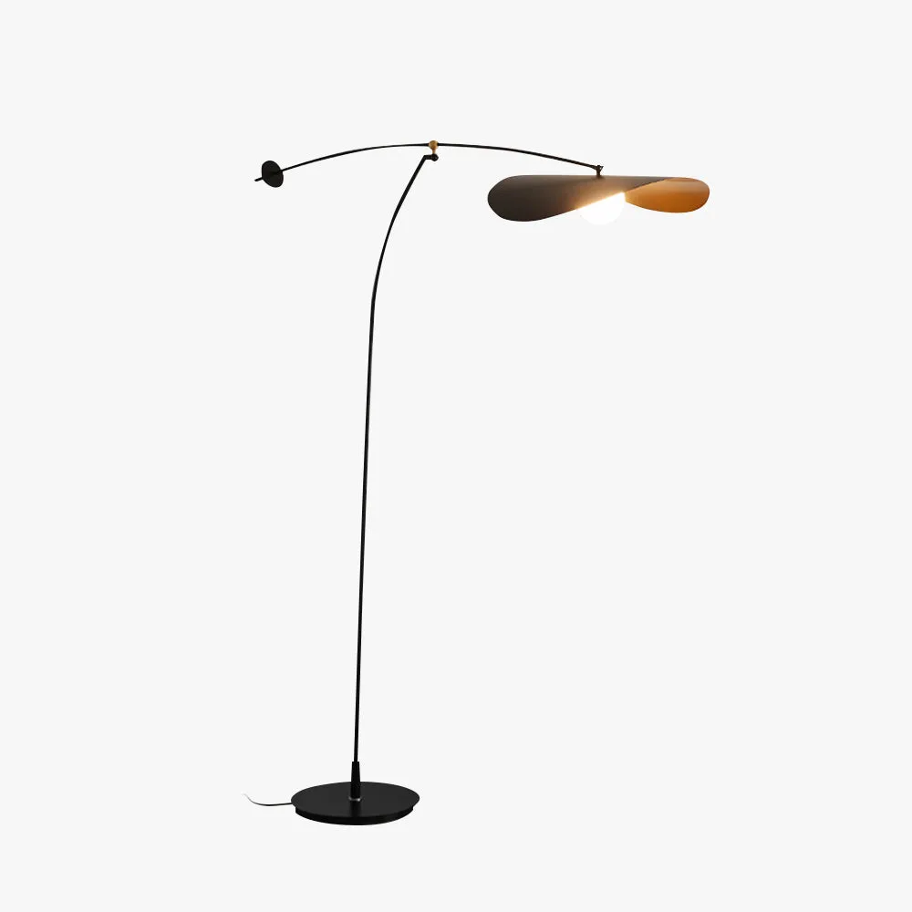 Modern Metal Hooded Black Floor Lamp living Room