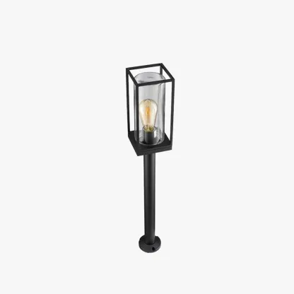 Modern Metal Rectangular Black Floor Lamp Outdoor