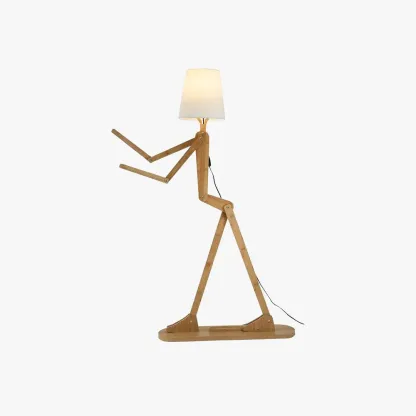 Art Deco Metal Wood Image Walnut Floor Lamp Table Lamp Bedroom
