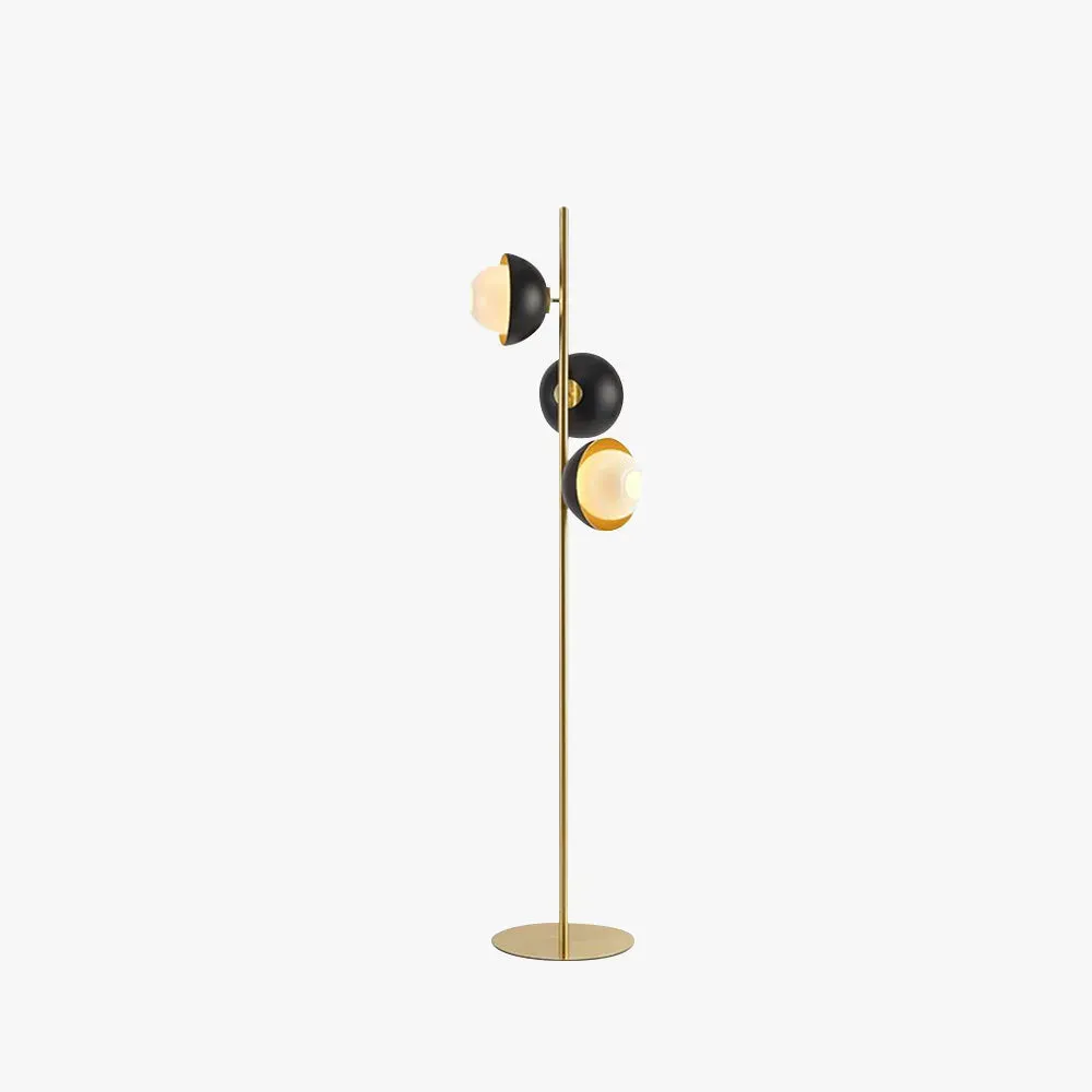 Art Deco Metal Bubble Black Gold Floor Lamp Living Room