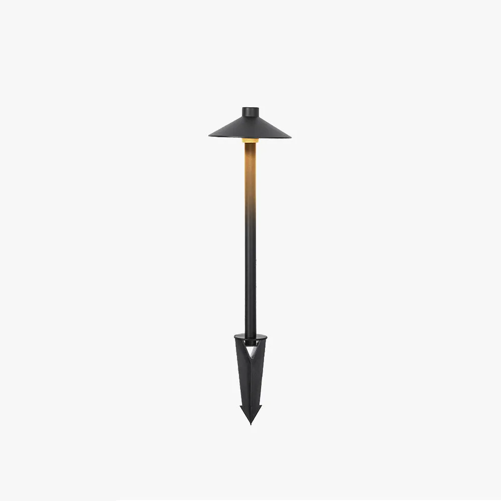 Modern Metal Hooded Black Outdoor Lamp Garden