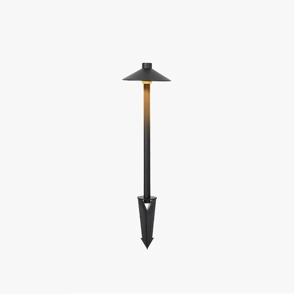 Modern Metal Hooded Black Outdoor Lamp Garden