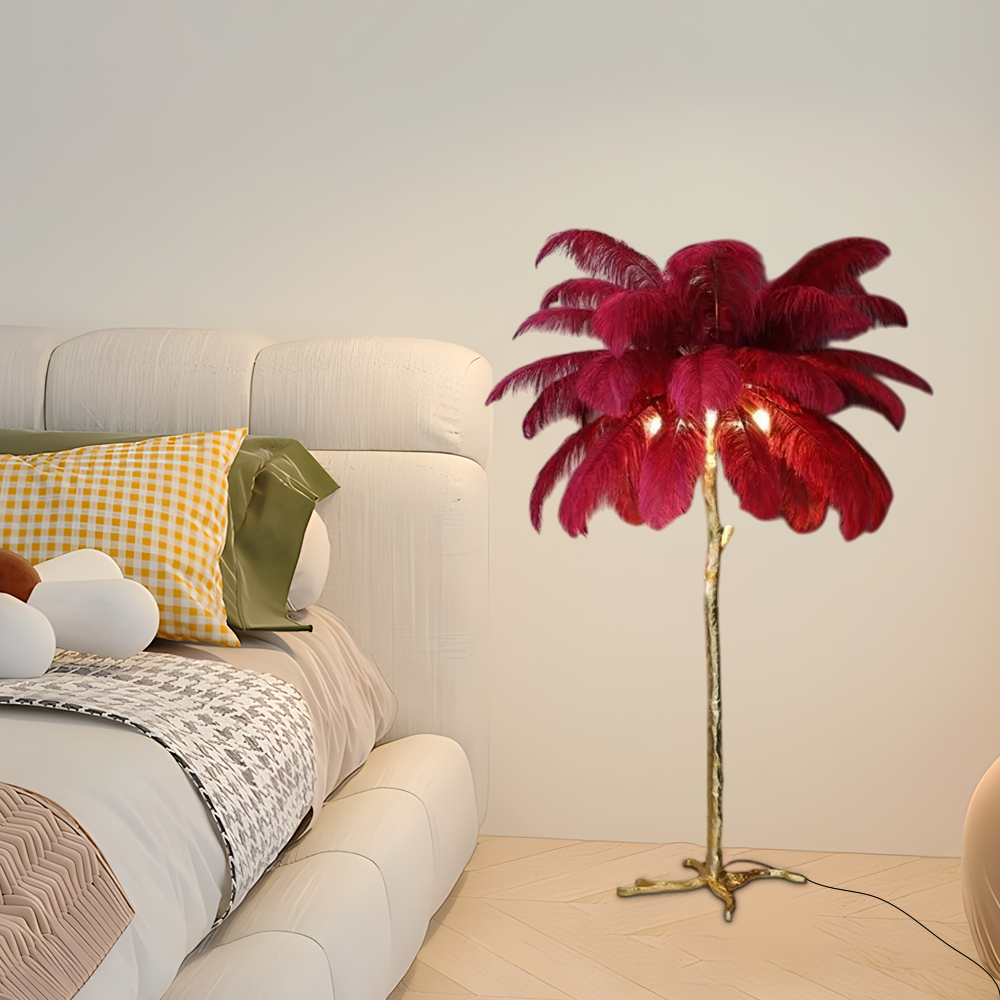 Art Deco Feather Dendritic Floor Lamp 10 Color Living Room