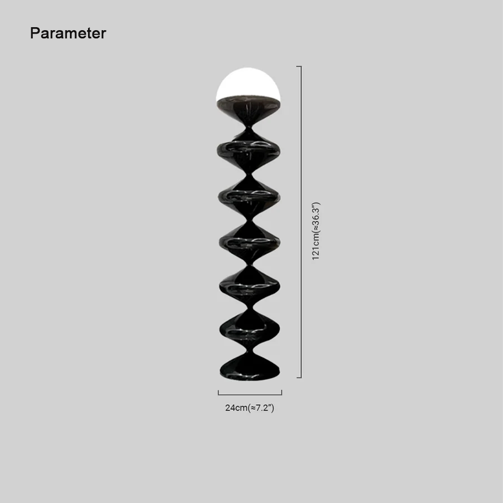 Modern Metal Irregular Black White Floor Lamp Living Room