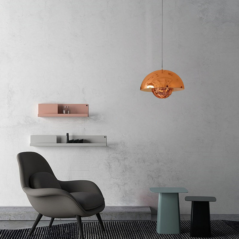 Morandi Colorful Metal Art Deco Pendant Light Metal Bedroom