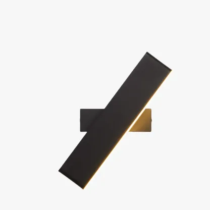 Modern Rectangular Metal Rotatable Wall Lamp Black/Gold/Brown