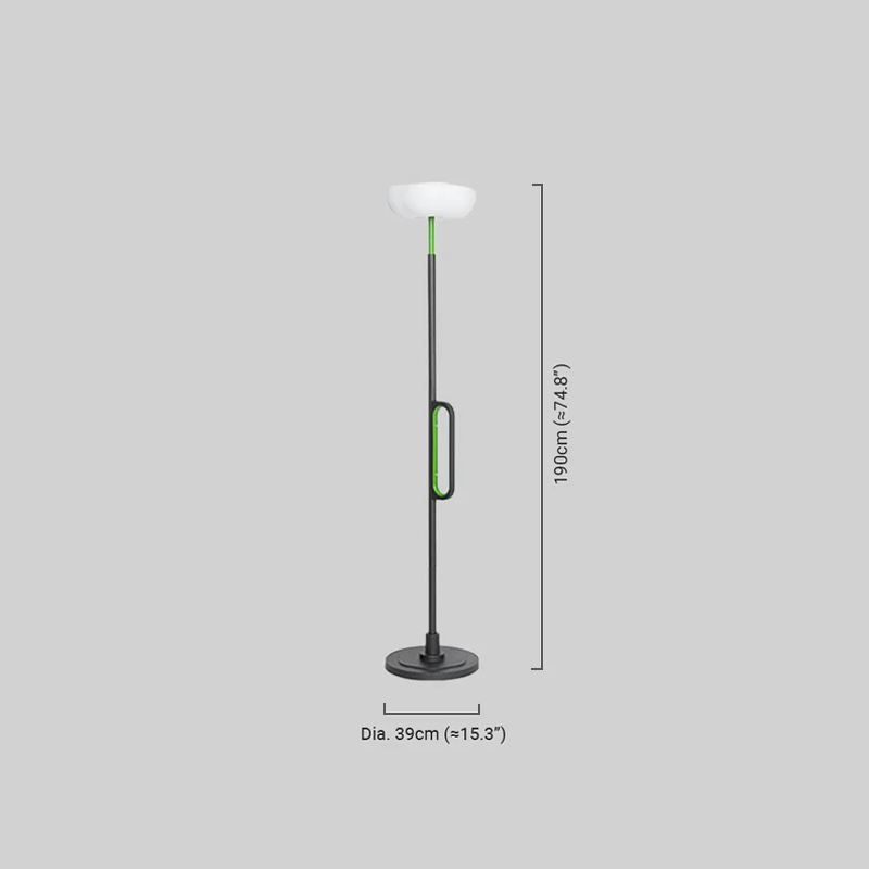 Modern Metal Acrylic Bowled White Floor Lamp Courtyard
