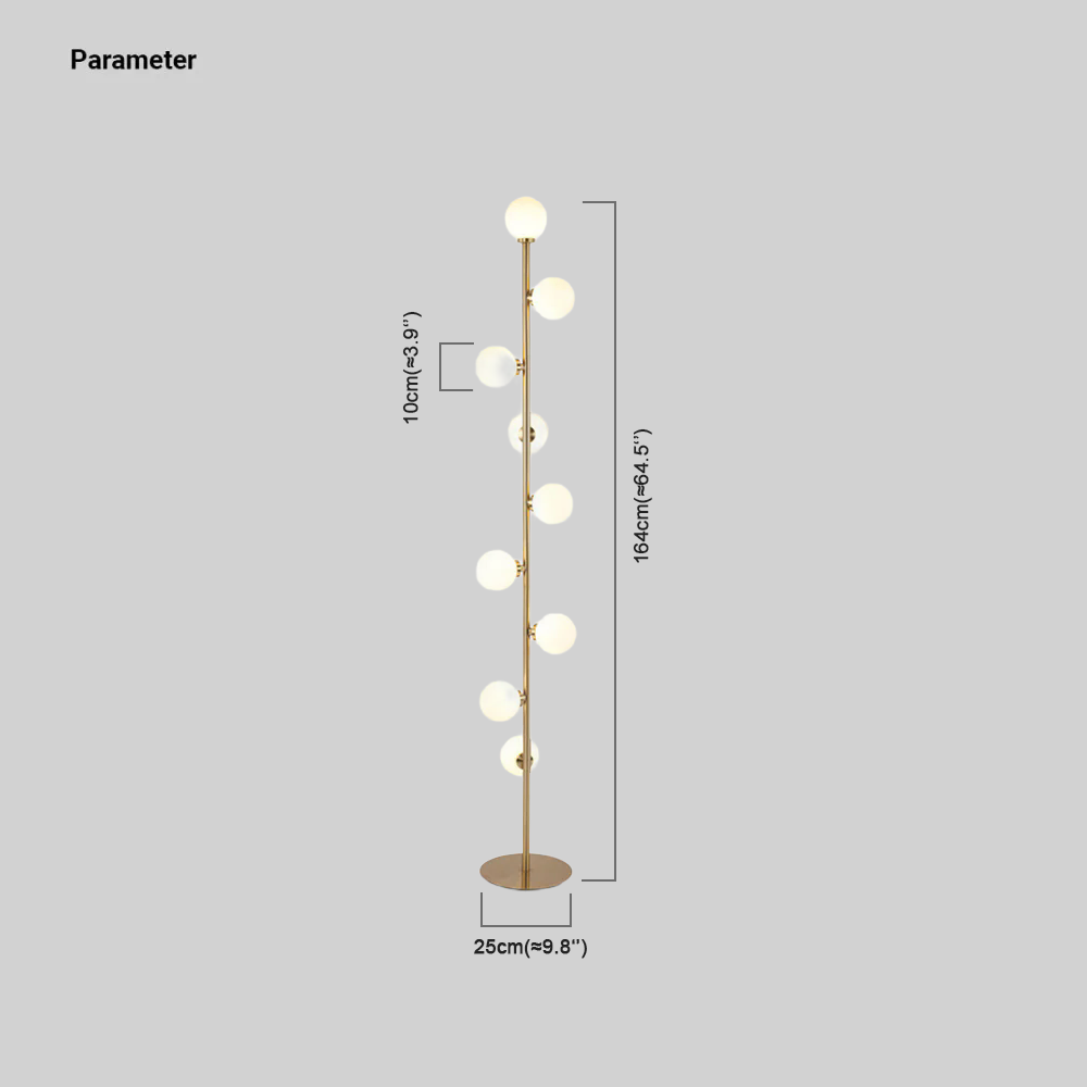 Modern Metal Linear Gold Floor Lamp Living Room