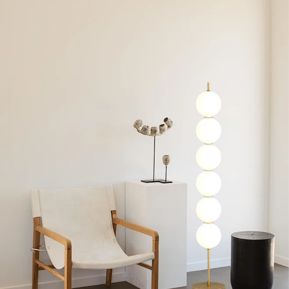 Modern Metal Cylindrical White Floor Lamp Living Room