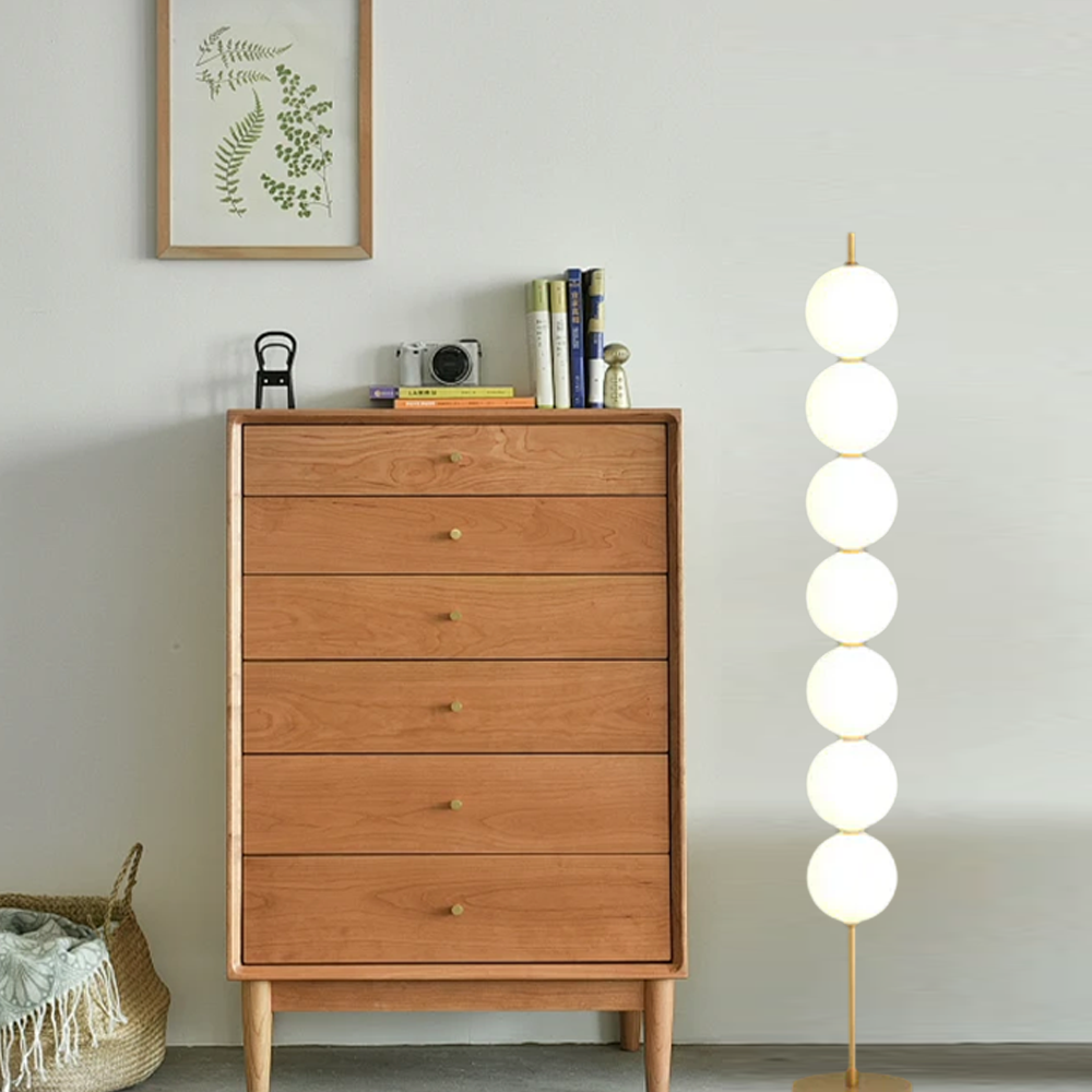 Modern Metal Cylindrical White Floor Lamp Living Room