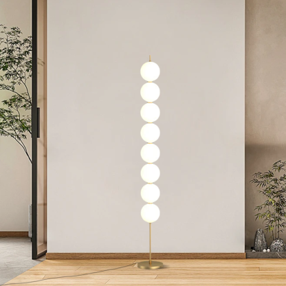 Modern Metal Cylindrical White Floor Lamp Living Room