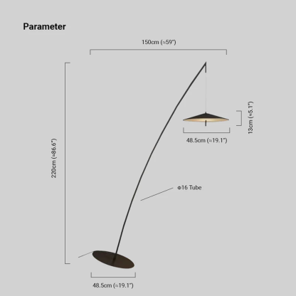Modern Metal Hooded White Floor Lamp Bedroom