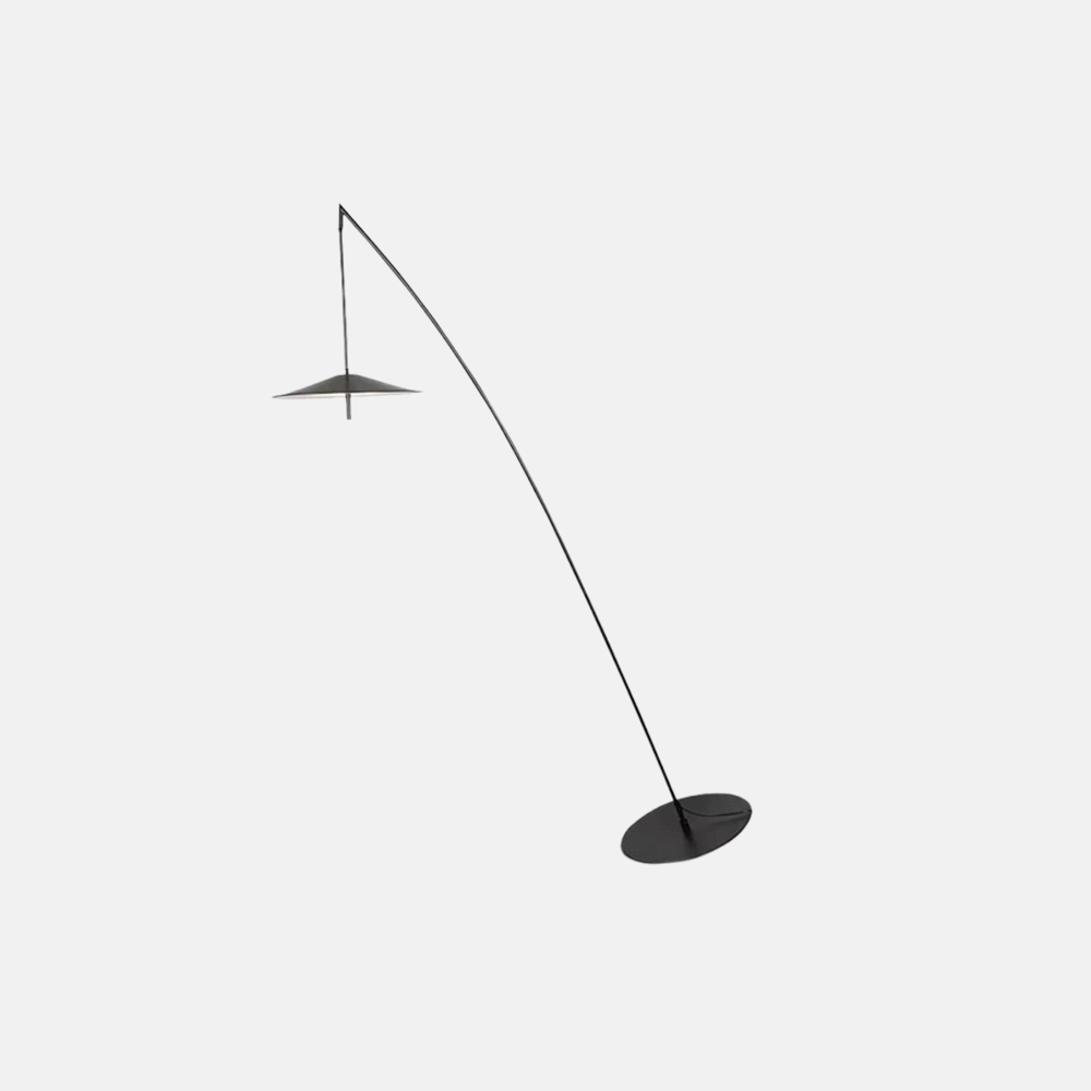 Modern Metal Hooded White Floor Lamp Bedroom