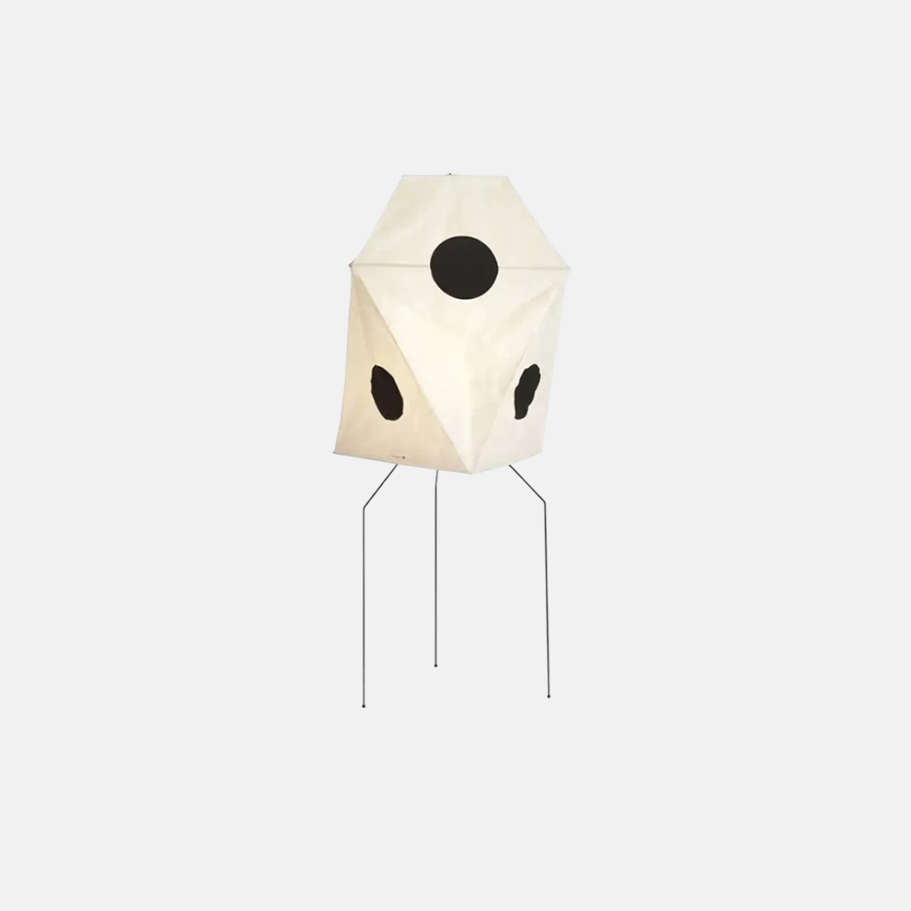 Japanese Style Metal Paper Irregular White Floor Lamp Living Room