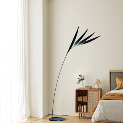 Designer Metal Acrylic Linear Black Floor Lamp Bedroom