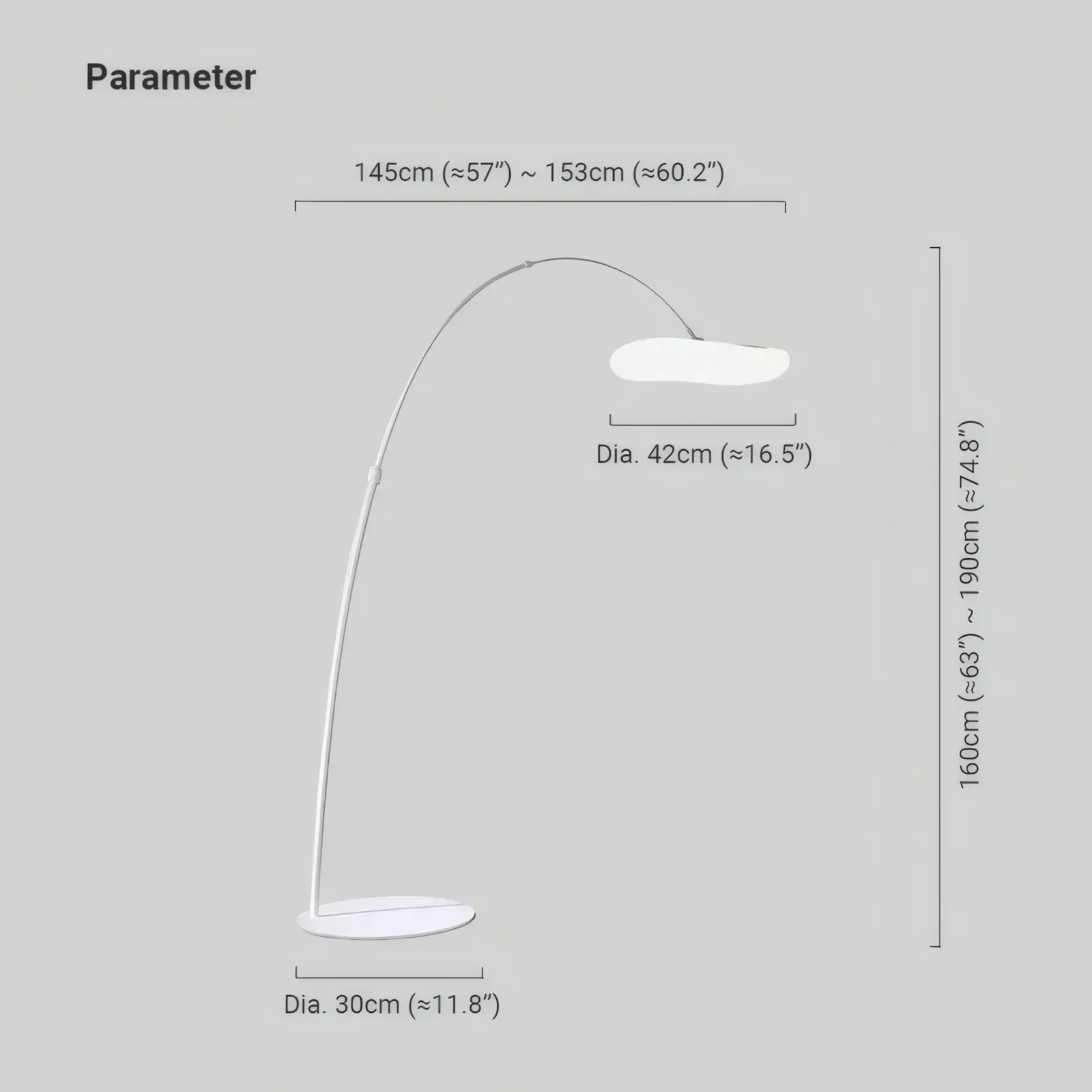 Minimalist Black/White Floor Lamp Living Room/Bedroom 