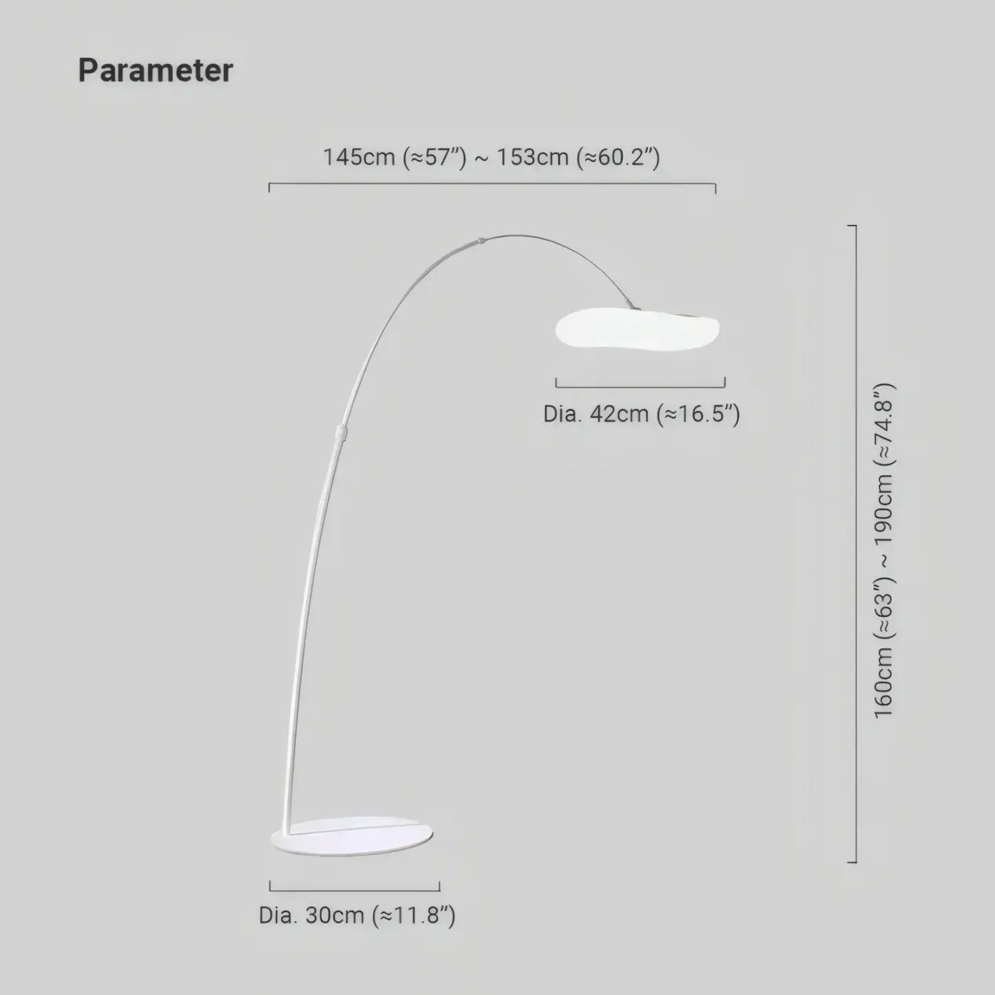 Minimalist Black/White Floor Lamp Living Room/Bedroom