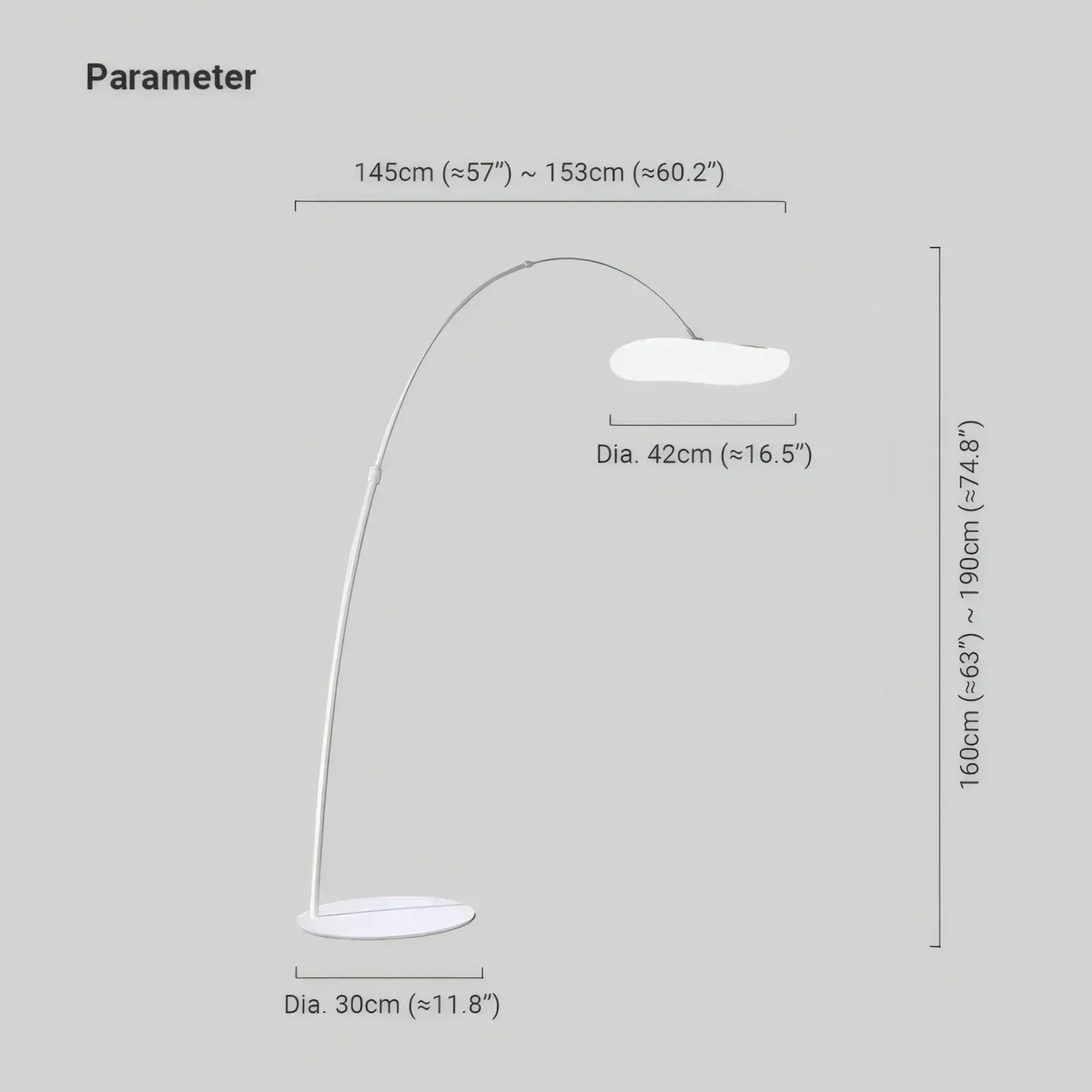 Minimalist Black/White Floor Lamp Living Room/Bedroom
