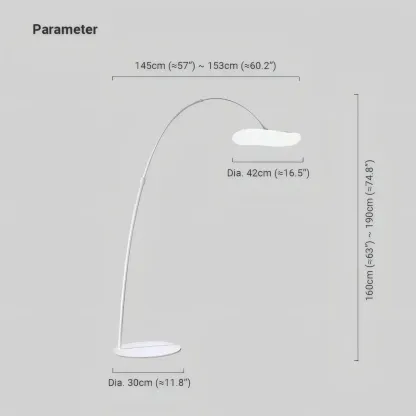 Minimalist Black/White Floor Lamp Living Room/Bedroom 